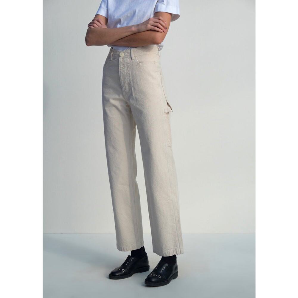 Jesse Kamm Cream Straight Leg Pants